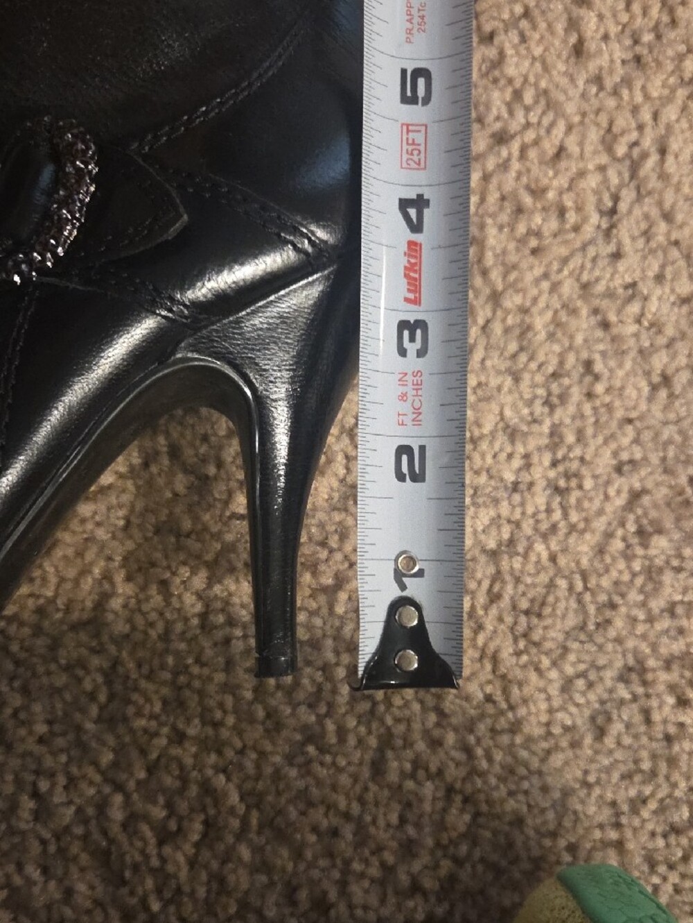 Nine West Black Leather Pointed-Toe Knee Boots with Buckle - Picture 8 of 8